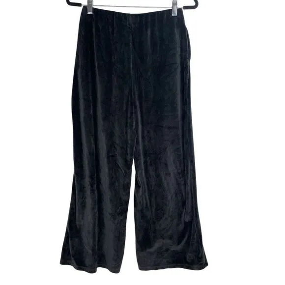 Double Zero Black Velvet Stretchy 2 Piece Lounge Tank &amp; Pant Set Size M