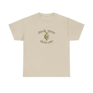 Drink your skincare / olive trees / olive cartoon / Unisex Heavy Cotton Tee