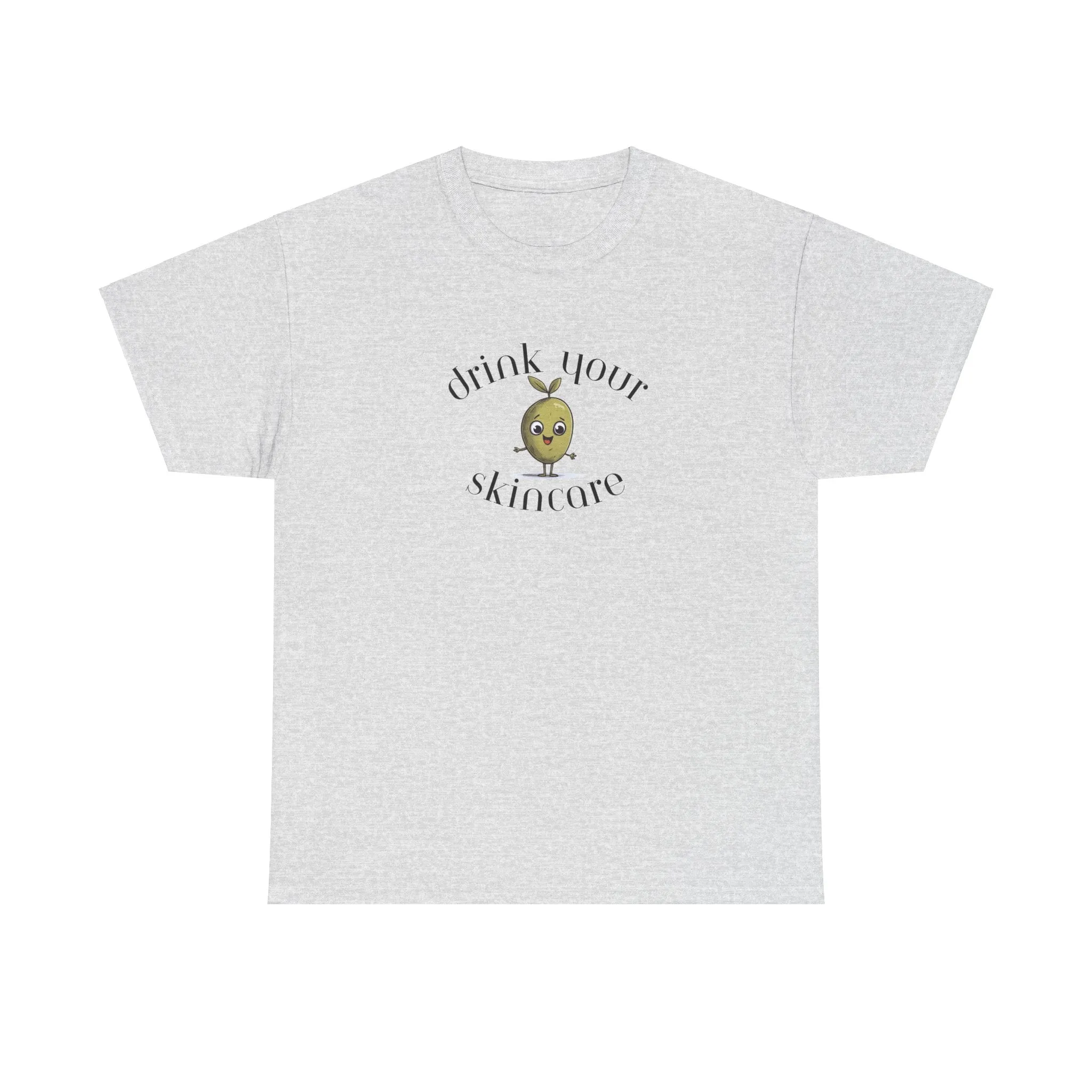 Drink your skincare / olive trees / olive cartoon / Unisex Heavy Cotton Tee