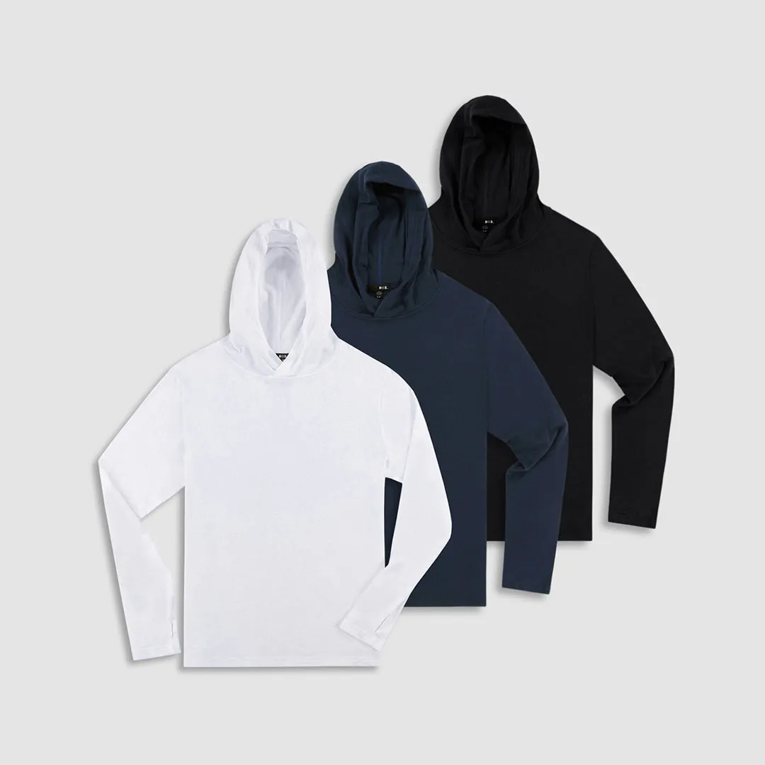 Easy Mesh Hooded T-Shirt Black