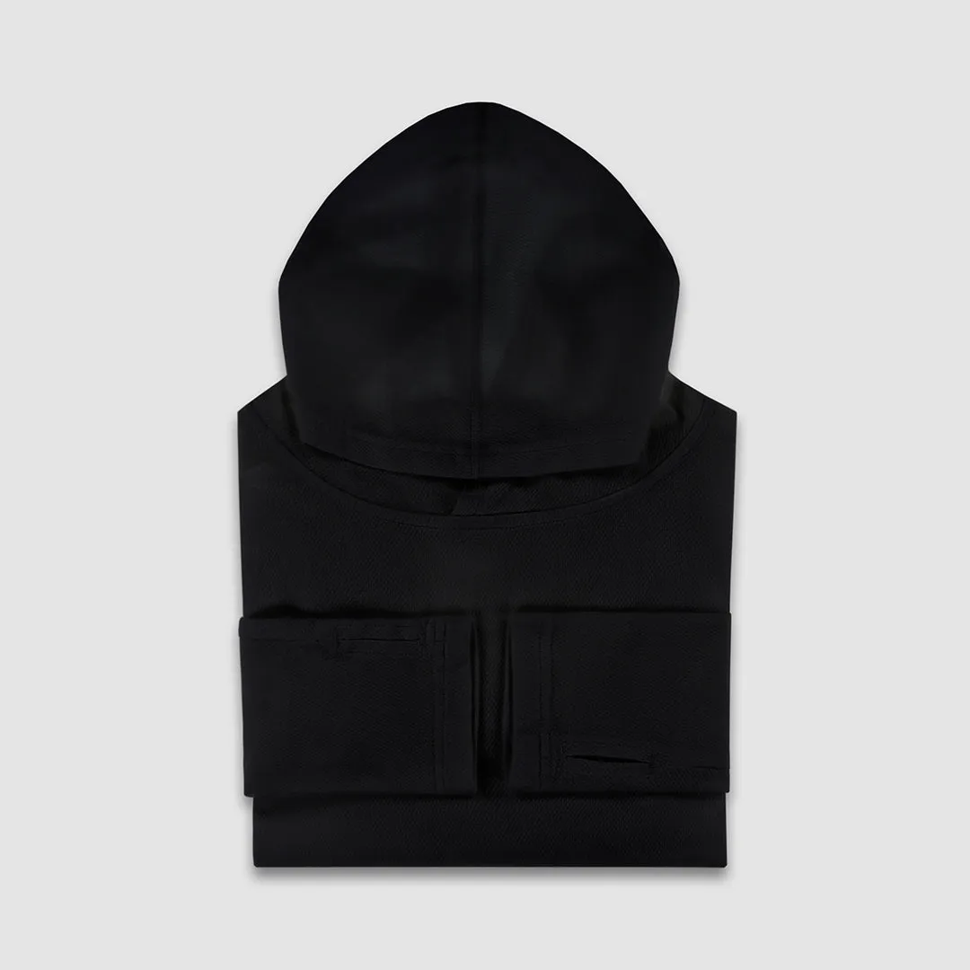 Easy Mesh Hooded T-Shirt Black