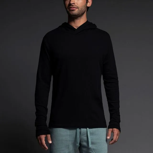 Easy Mesh Hooded T-Shirt Black