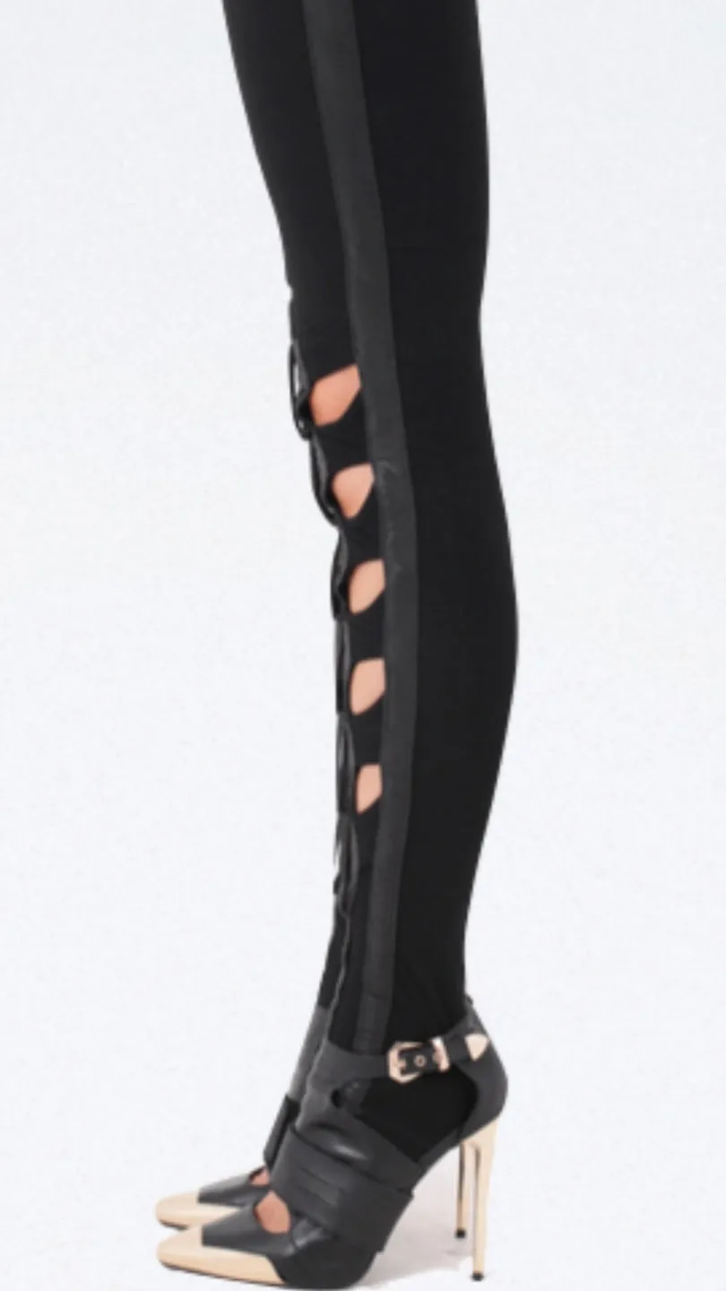 Edge Leather Jegging