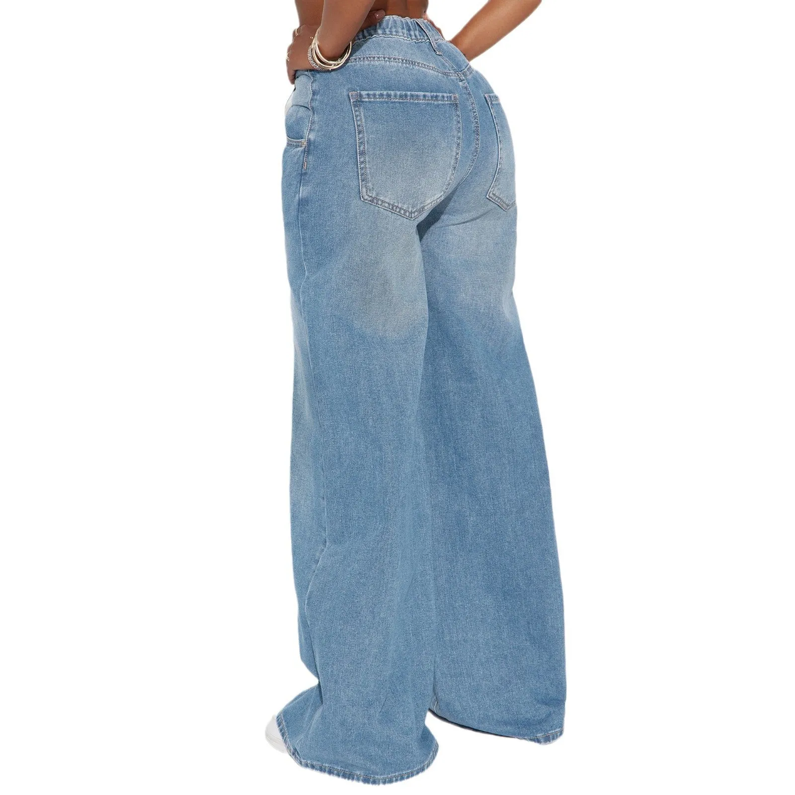 Effortlessly Chic Wide-Leg Denim Pants for a Relaxed, Fashion-Forward Look