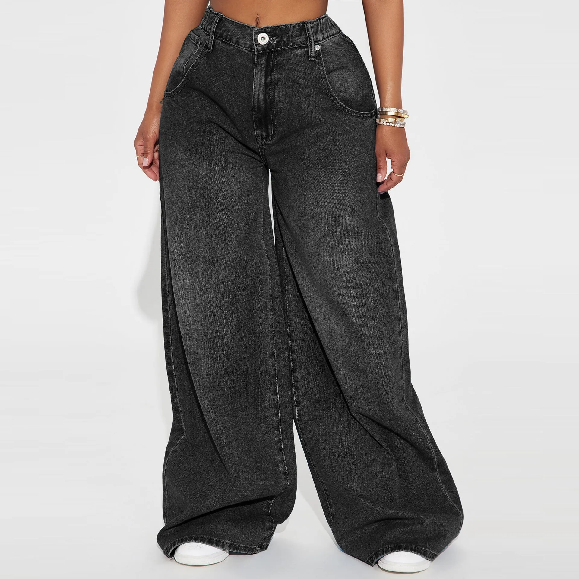 Effortlessly Chic Wide-Leg Denim Pants for a Relaxed, Fashion-Forward Look