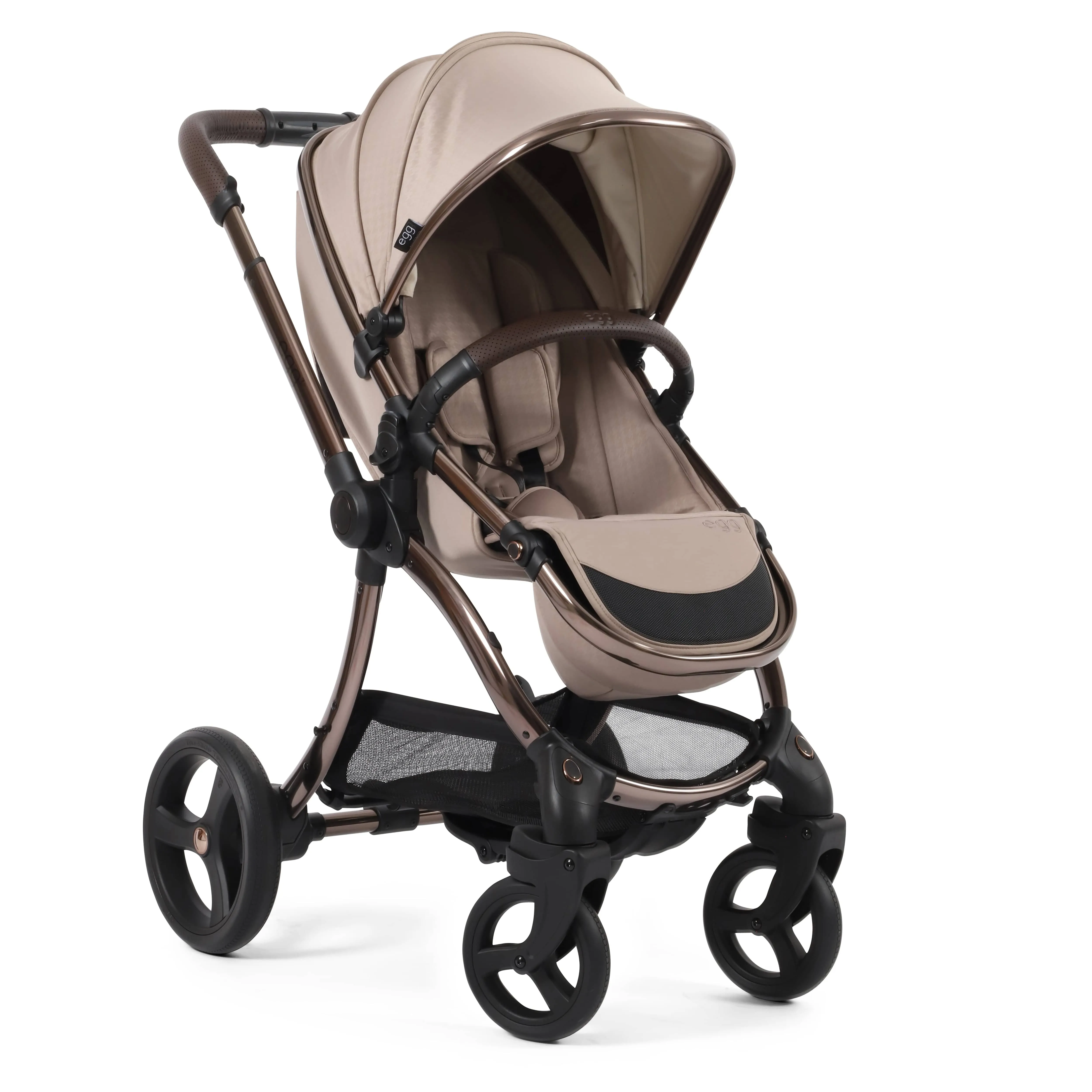 egg3 Luxury Maxi-Cosi Travel System Bundle - Houndstooth Almond