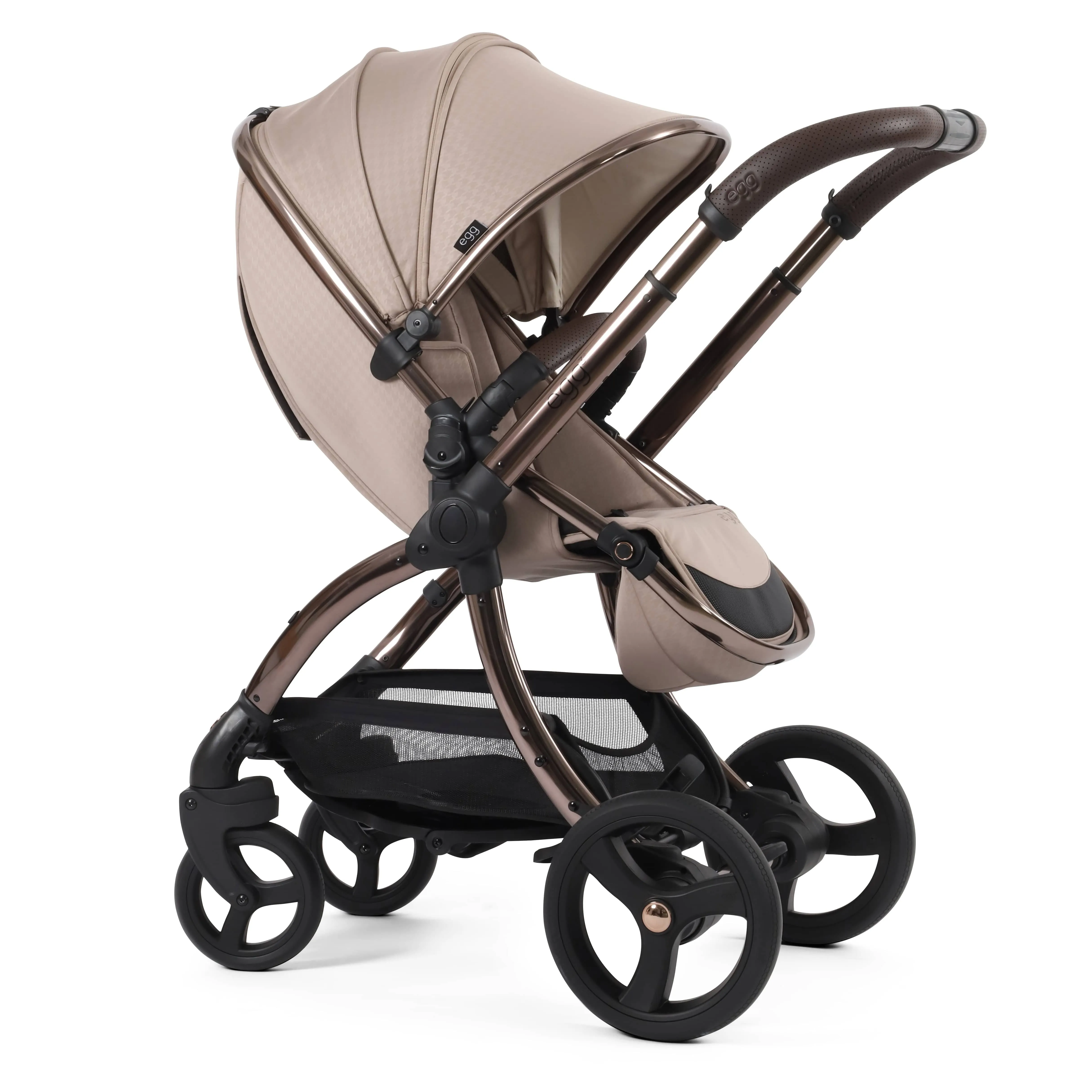 egg3 Luxury Maxi-Cosi Travel System Bundle - Houndstooth Almond