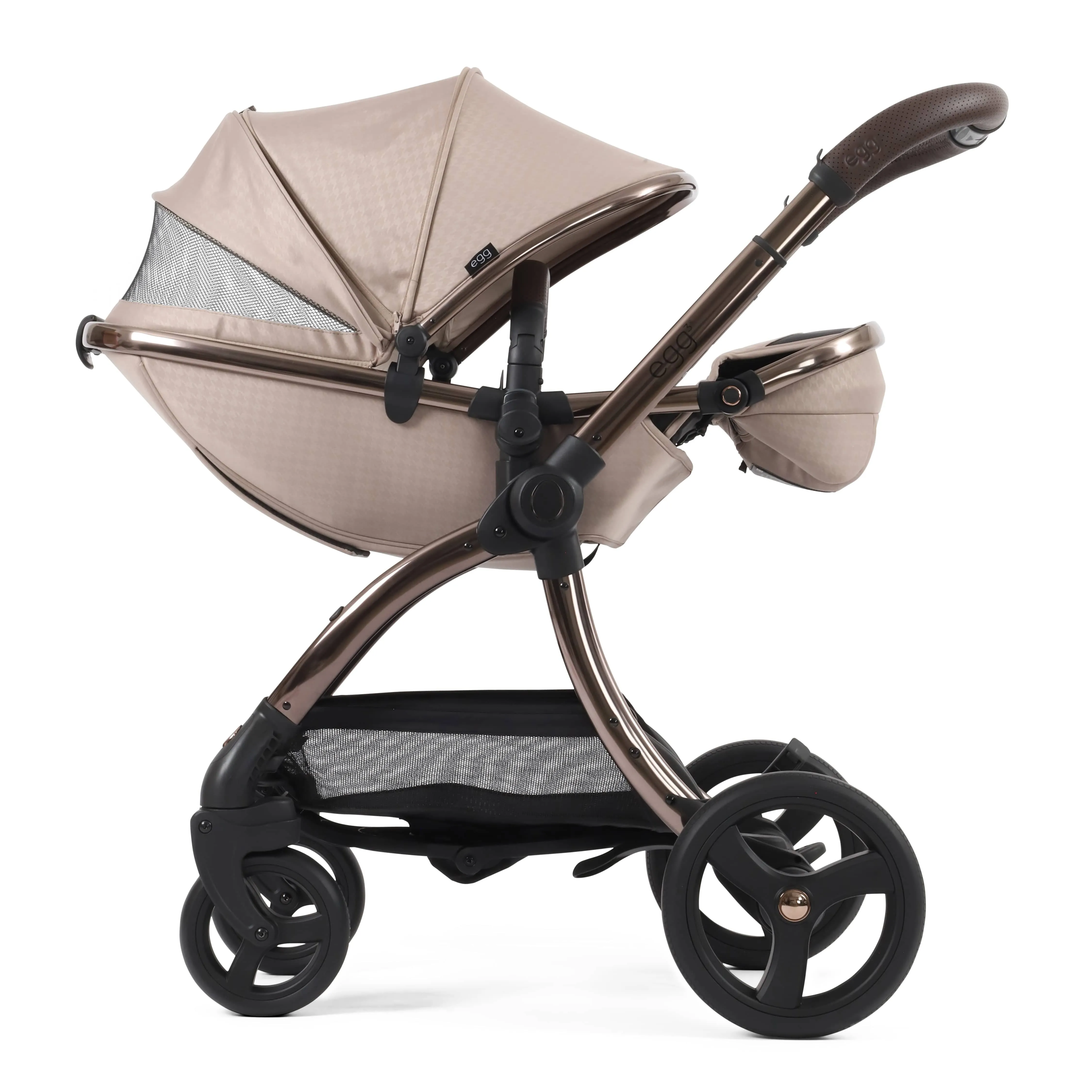 egg3 Luxury Maxi-Cosi Travel System Bundle - Houndstooth Almond