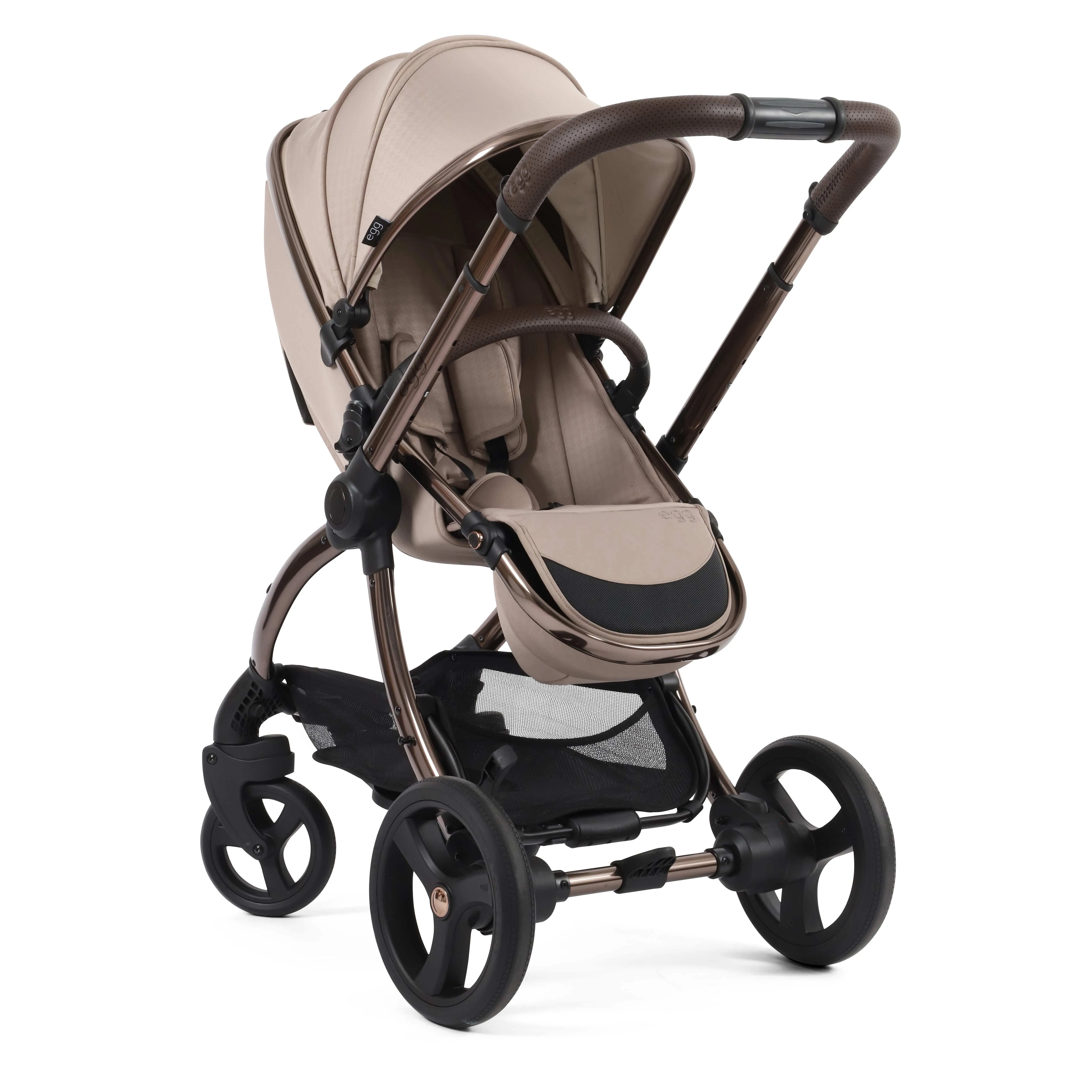 egg3 Luxury Maxi-Cosi Travel System Bundle - Houndstooth Almond