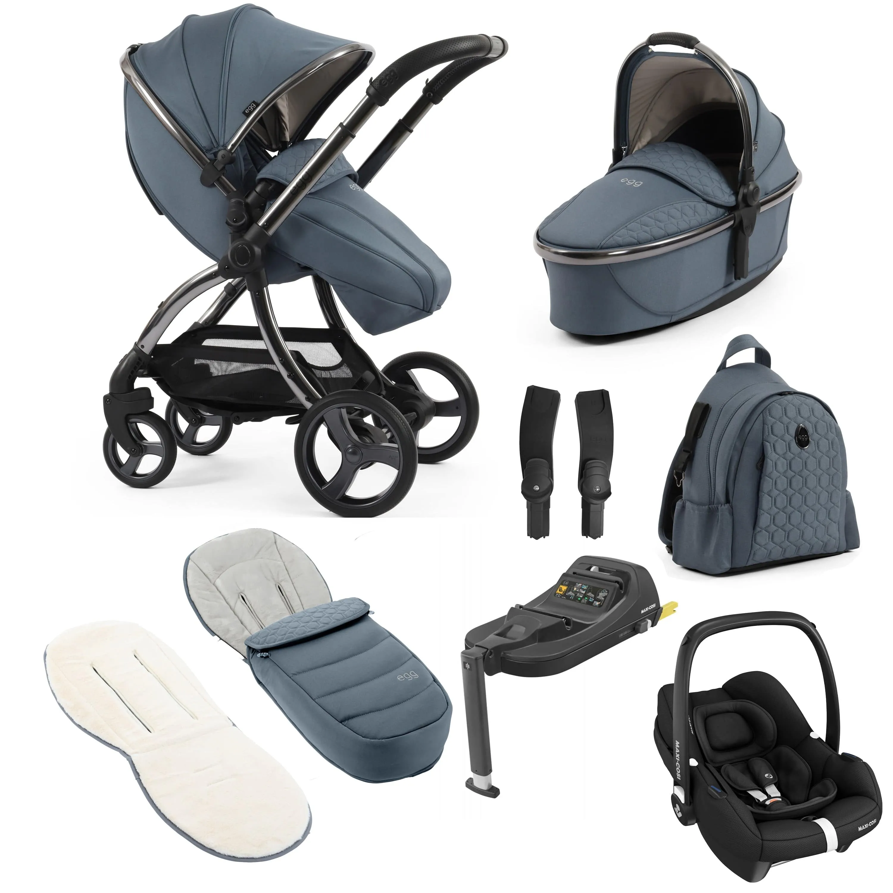 egg3 Luxury Maxi-Cosi Travel System Bundle - Topaz