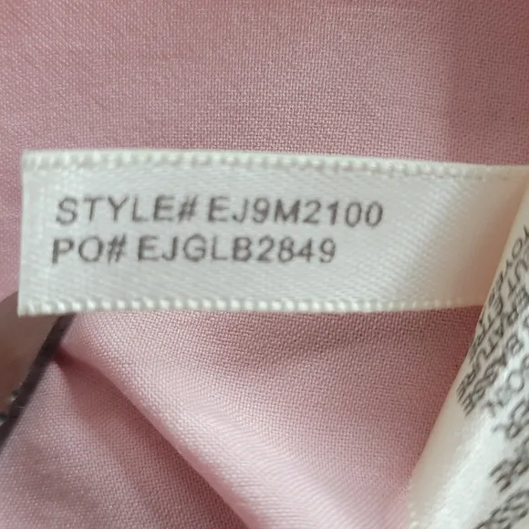 Eliza J Faux Wrap Maxi Dress Size 14 Pink Navy High Low Chiffon Flutter Sleeves
