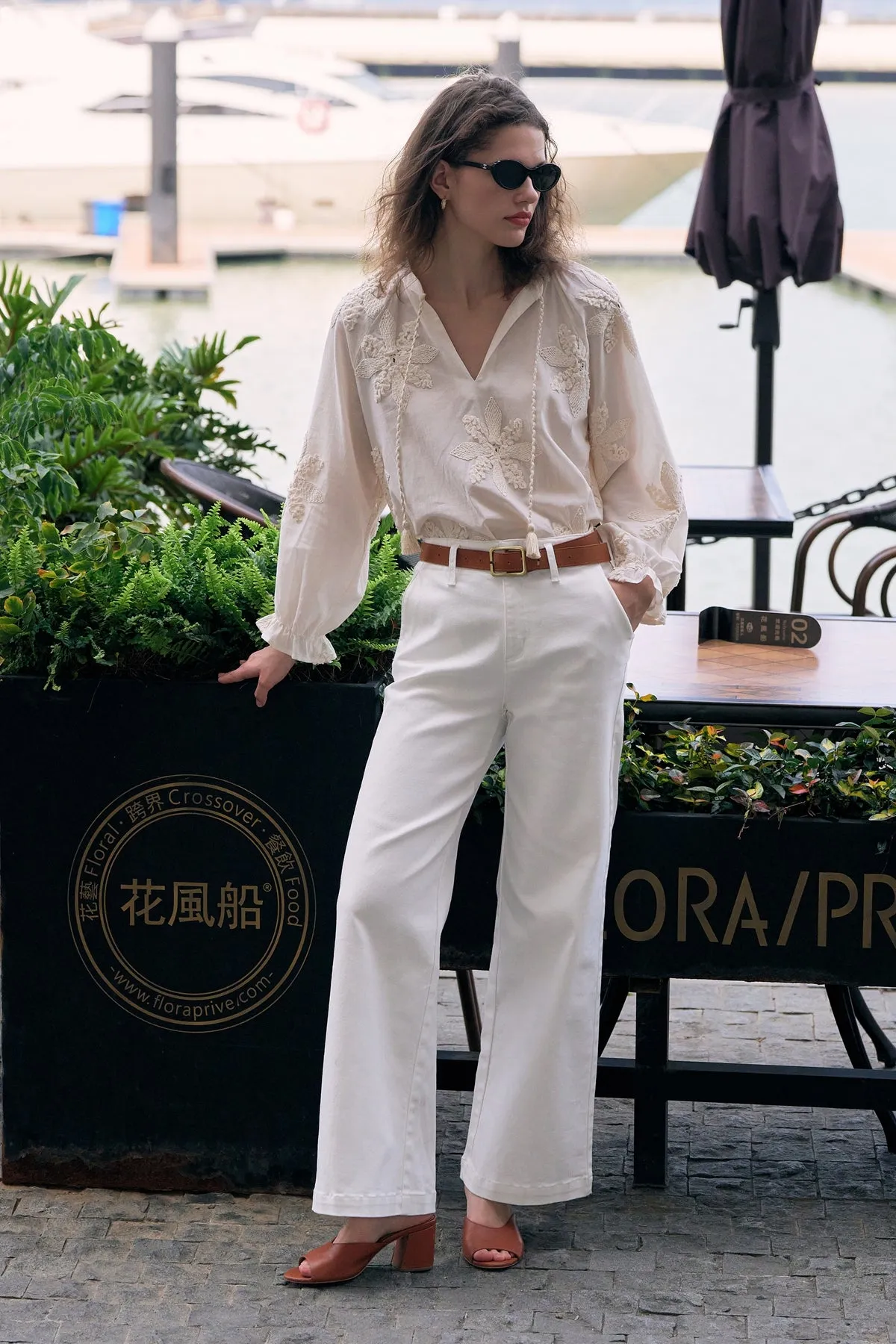 Embroidered Bloom Loose Blouse
