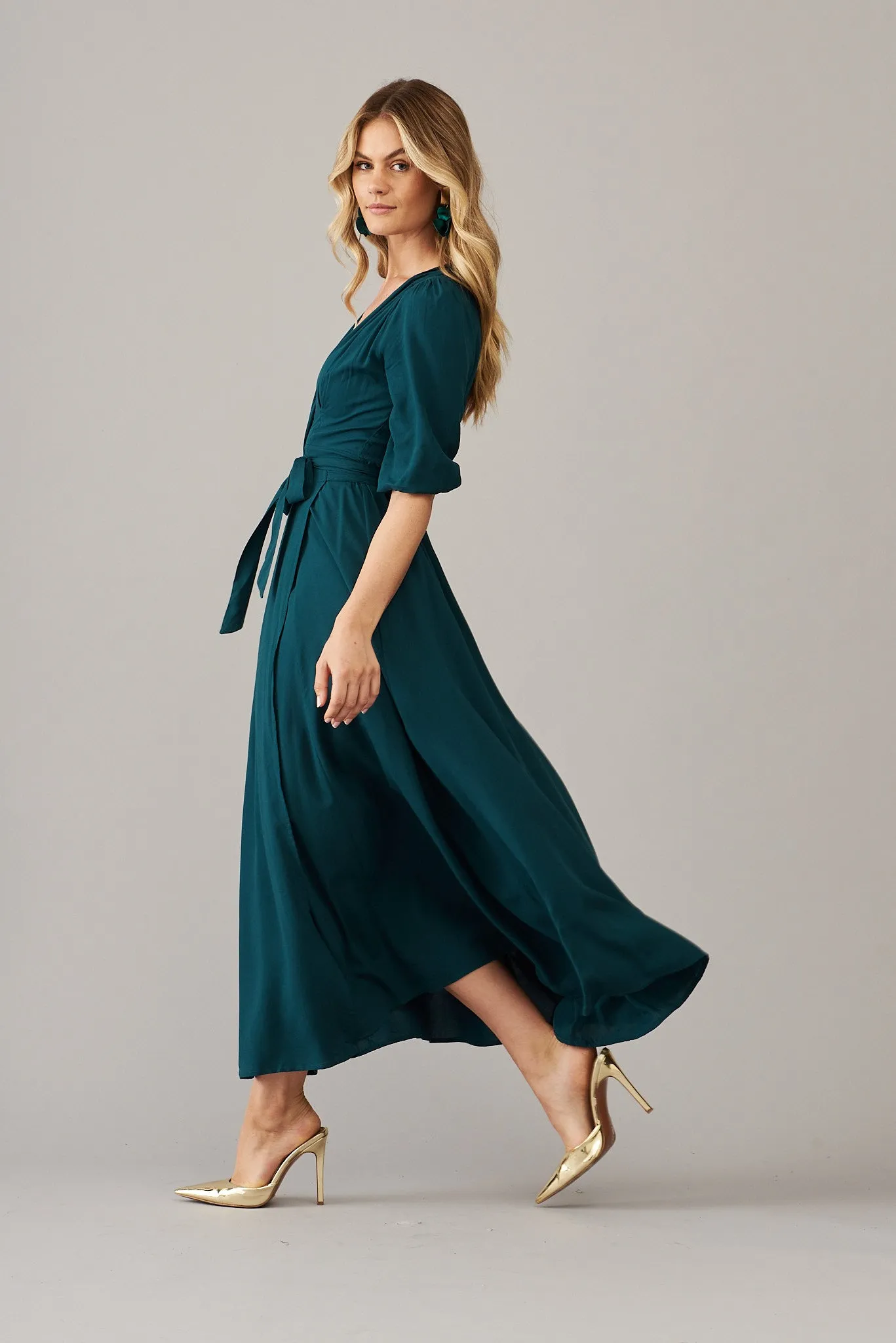 Emerald Maxi Wrap Dress - Ronda Style