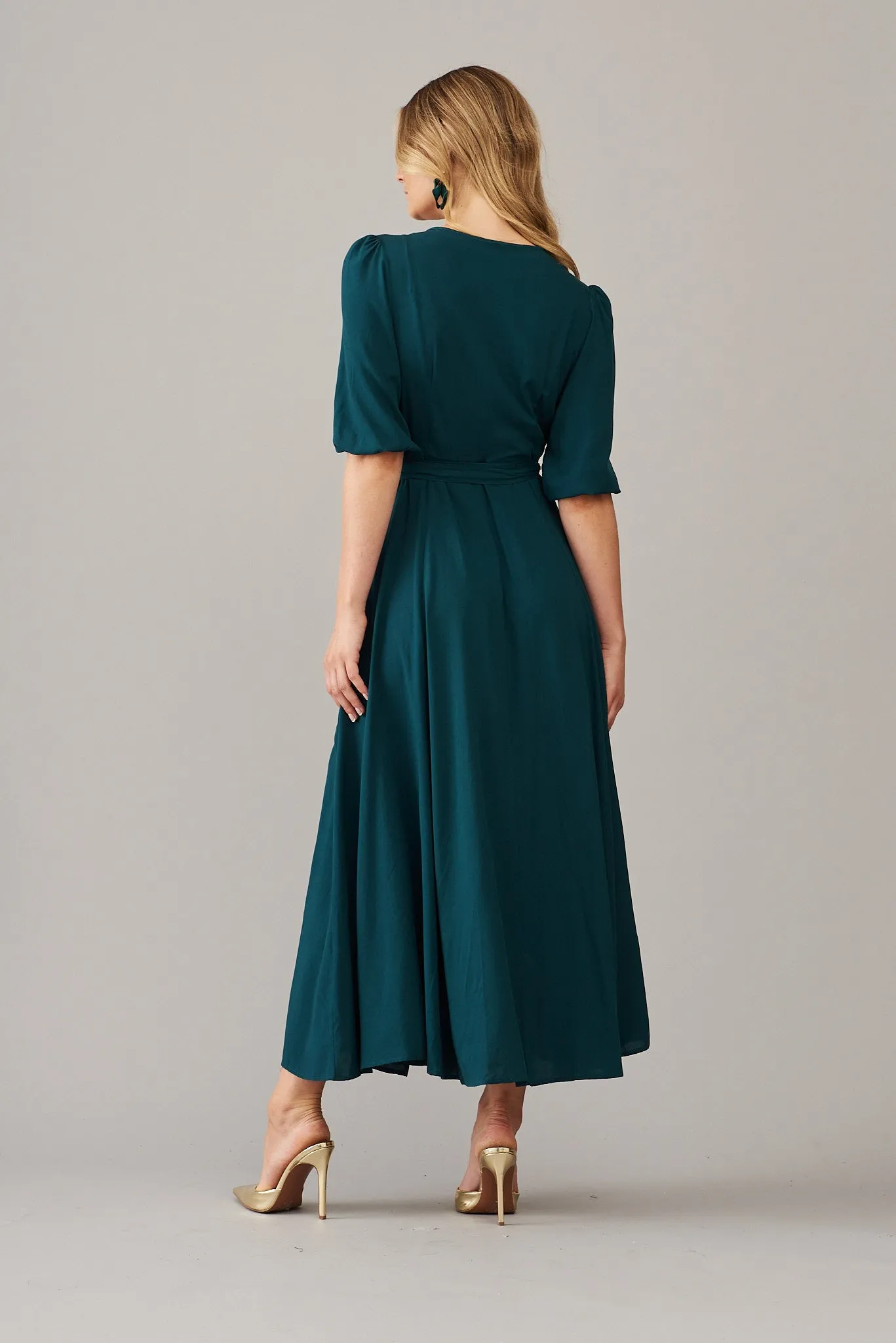 Emerald Maxi Wrap Dress - Ronda Style
