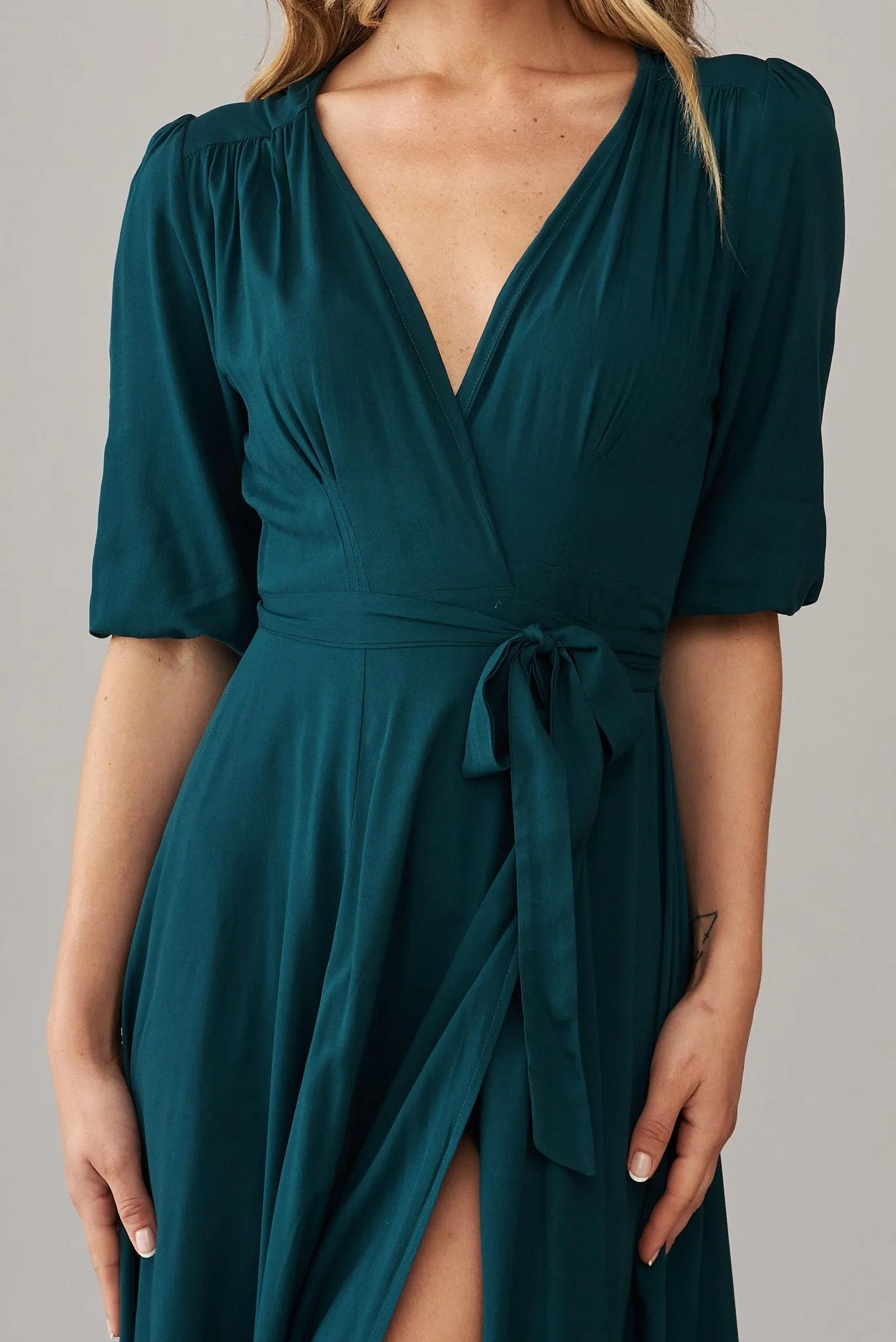 Emerald Maxi Wrap Dress - Ronda Style
