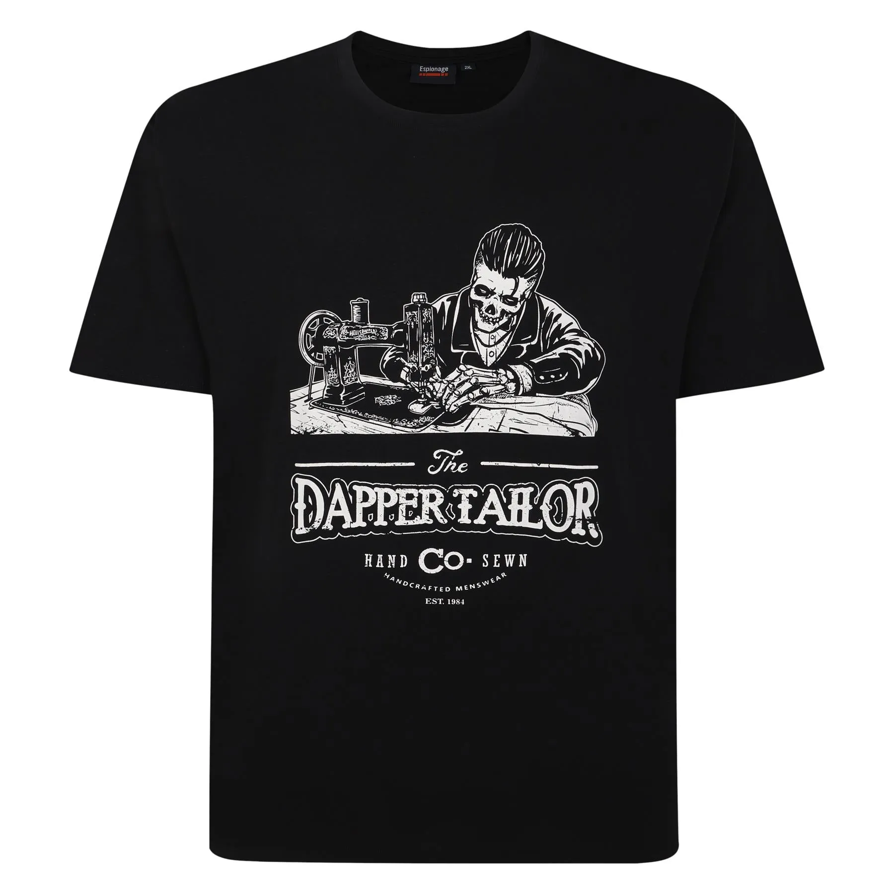 Espionage Short Sleeve T-Shirt For Men with Fearless 3 Options, 2XL-8XL