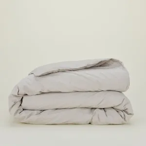Essential Percale Duvet - Light Grey
