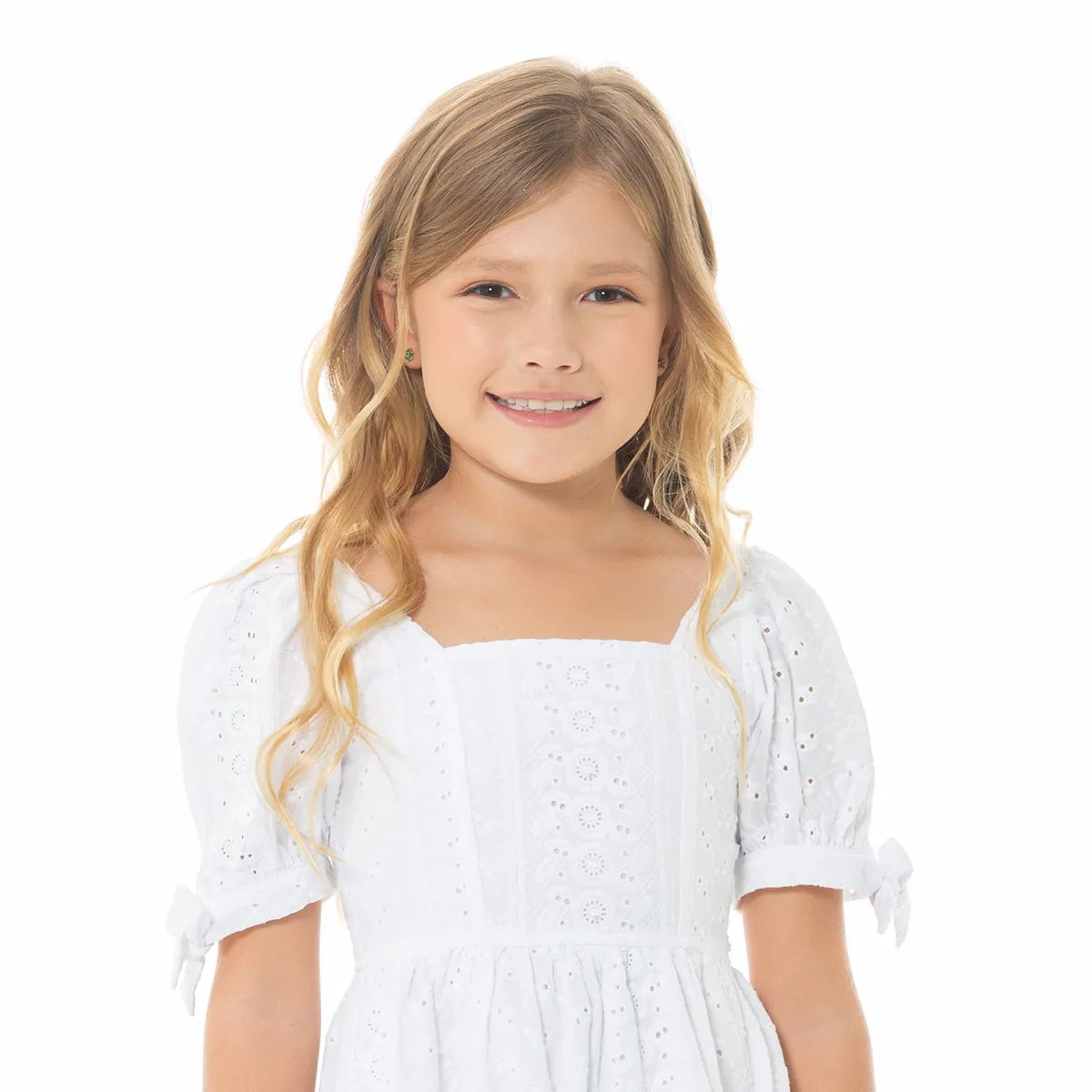 EYELET MINI DRESS FOR GIRLS