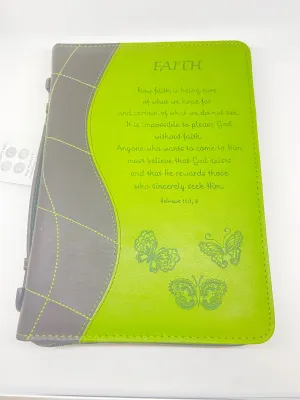 Faith Leatherette  Scriptural Bible Cover Case (Medium)