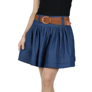 Fashion Women High Thin Loose Large Size Denim Skirt Bust Models cotton denim Skirt Belt