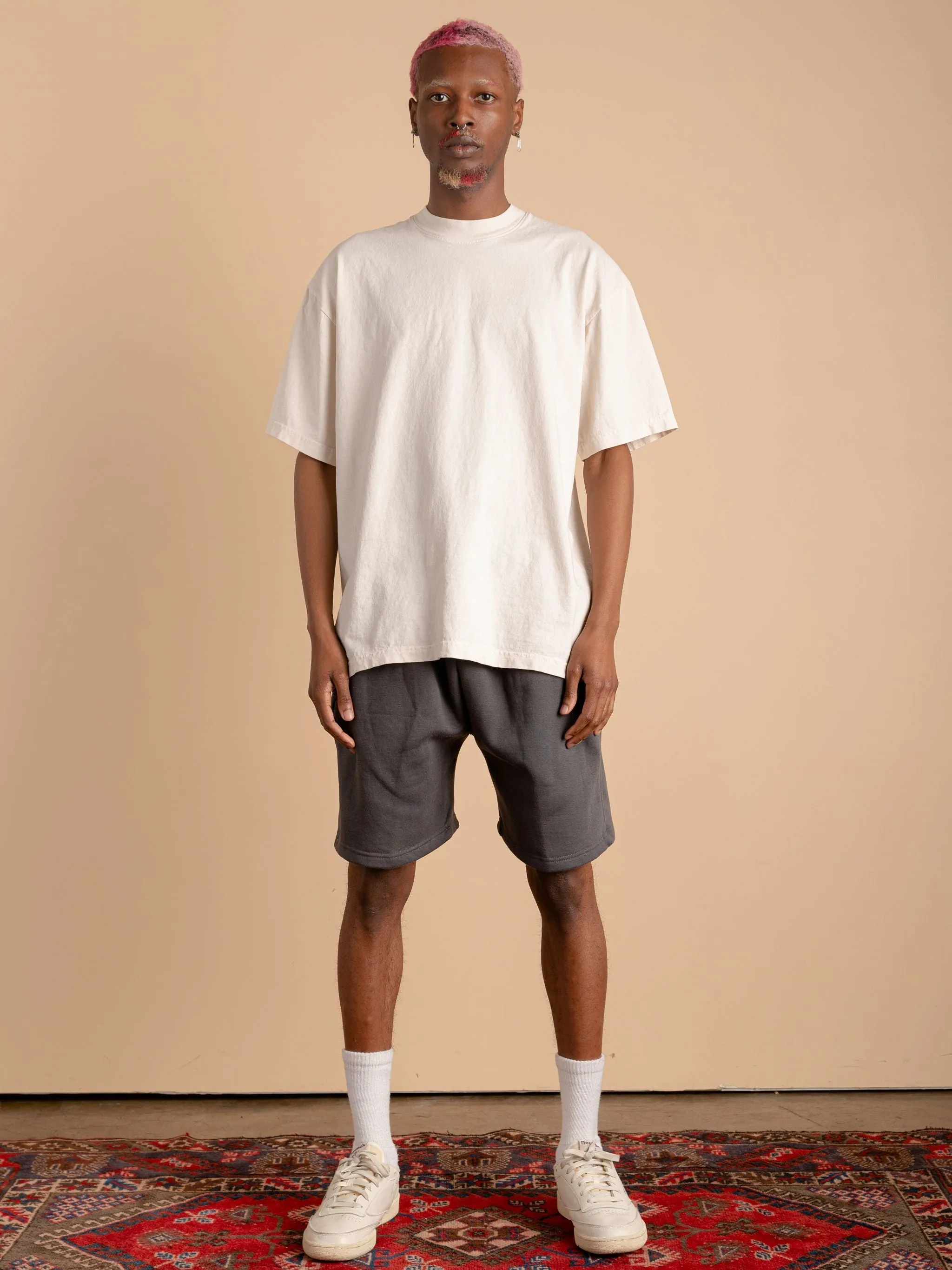 Fleece Sweat Shorts-Dark Grey
