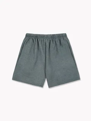 Fleece Sweat Shorts-Dark Grey