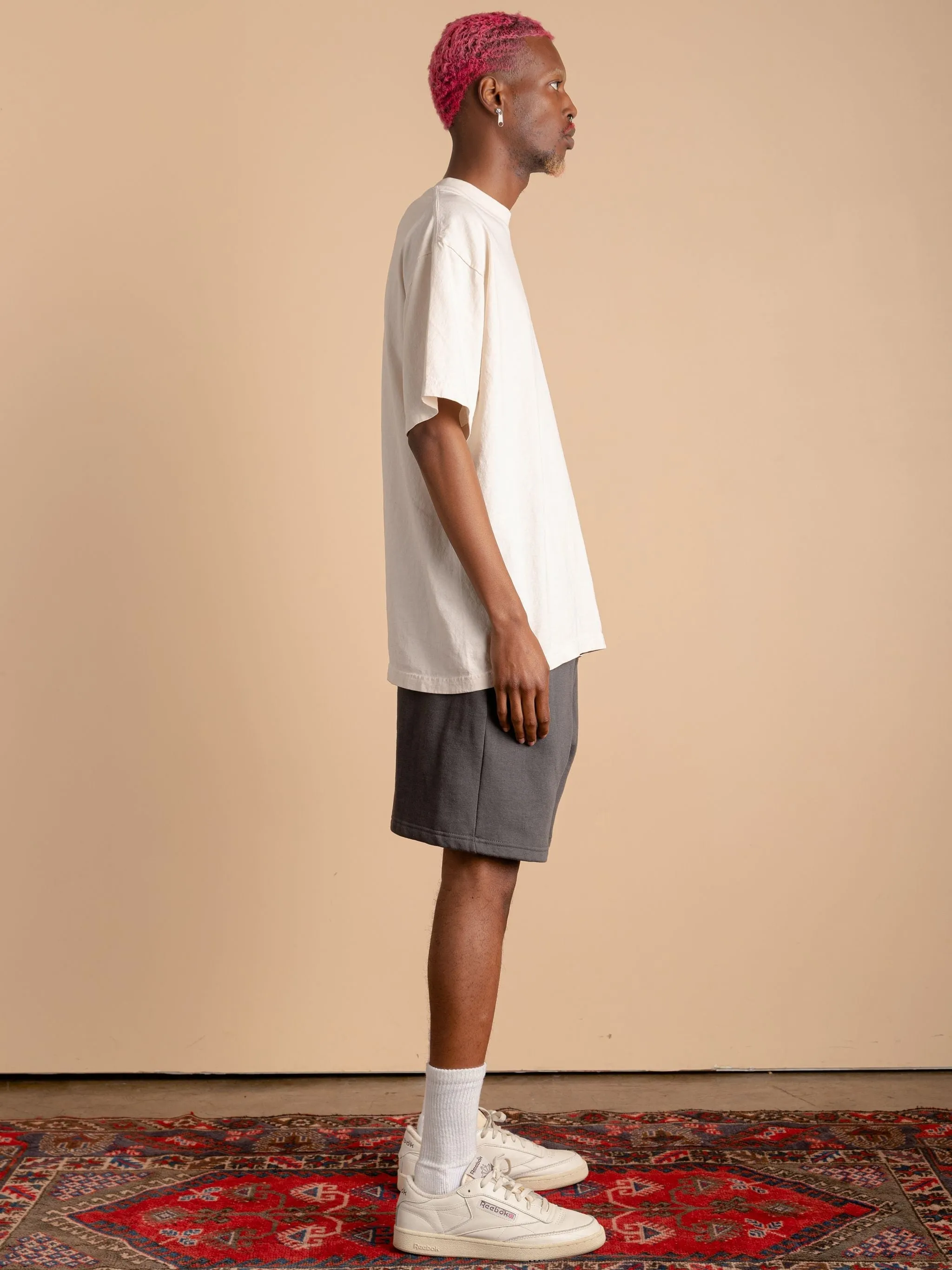 Fleece Sweat Shorts-Dark Grey