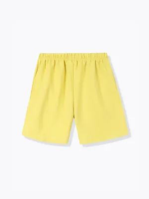 Fleece Sweat Shorts-Yellow