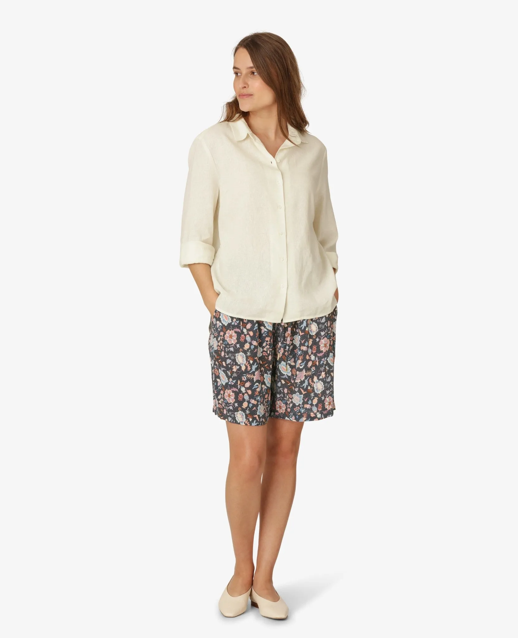 FLORAL MOSS SHORTS