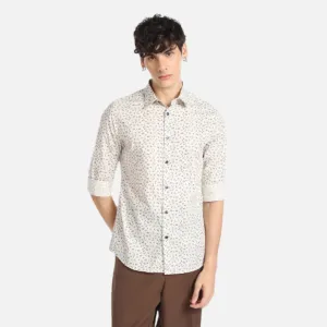 Floral Print Cotton Casual Shirt