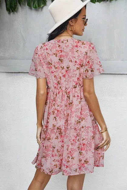 Floral Whimsy Tiered Dress