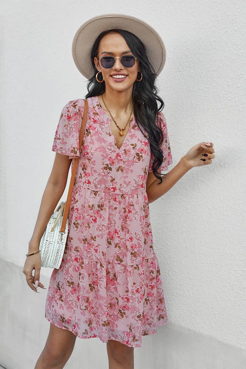 Floral Whimsy Tiered Dress