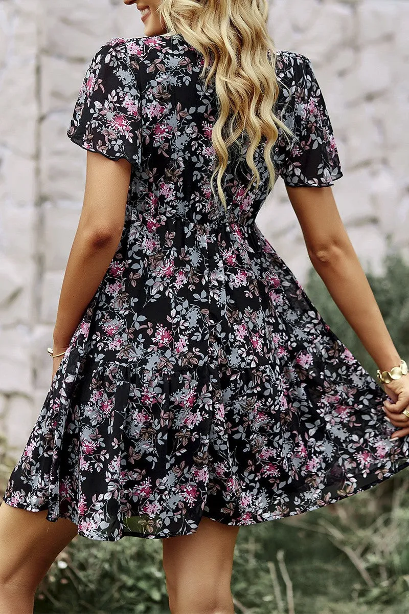 Floral Whimsy Tiered Dress