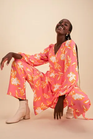 Flowy trousers in candy floral
