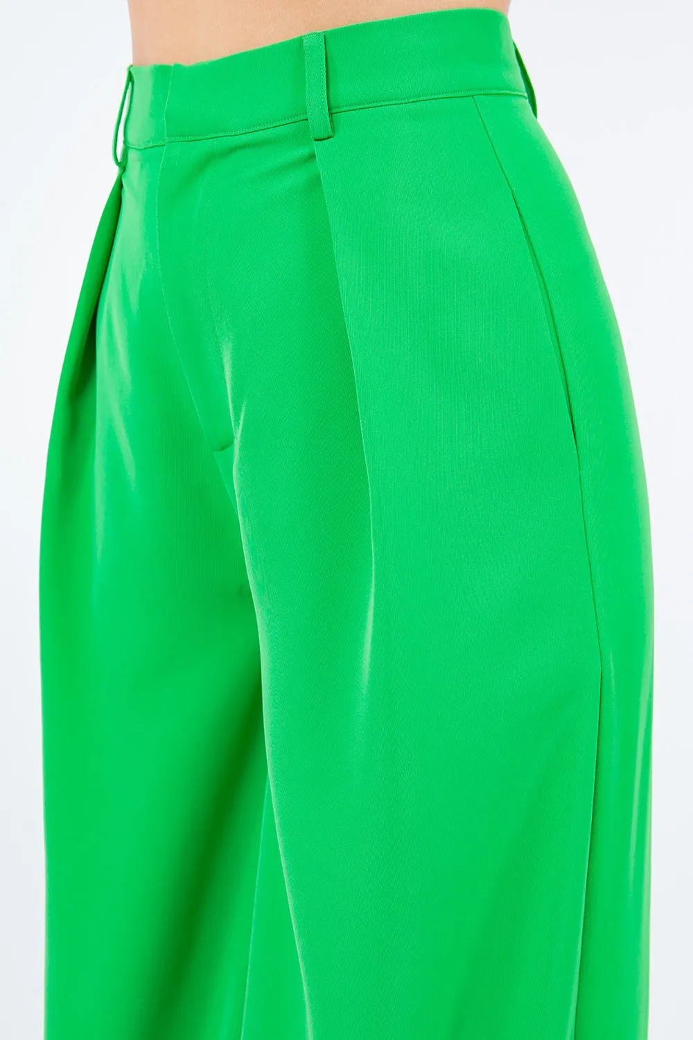 FLOWY WIDE LEG LINEN TROUSER PANTS W2315PIB