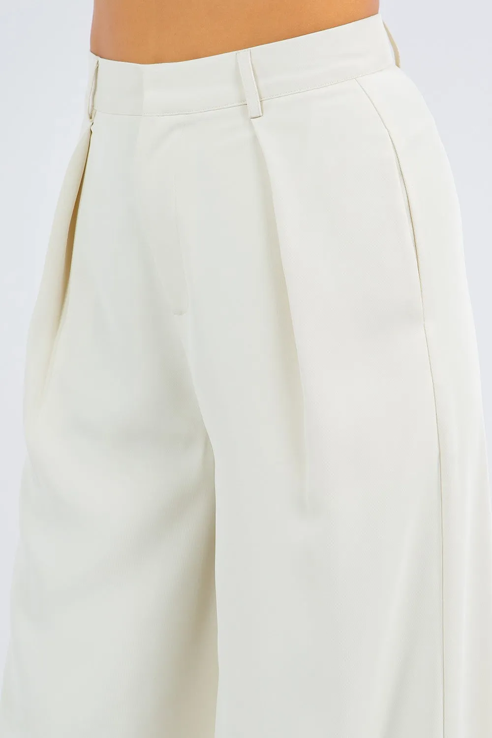 FLOWY WIDE LEG LINEN TROUSER PANTS W2315PIB