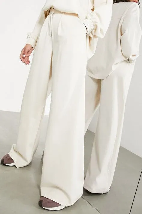 FLOWY WIDE LEG LINEN TROUSER PANTS W2315PIB