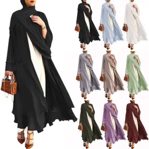 Flowy Wrap Style Dress with Maxi Hem