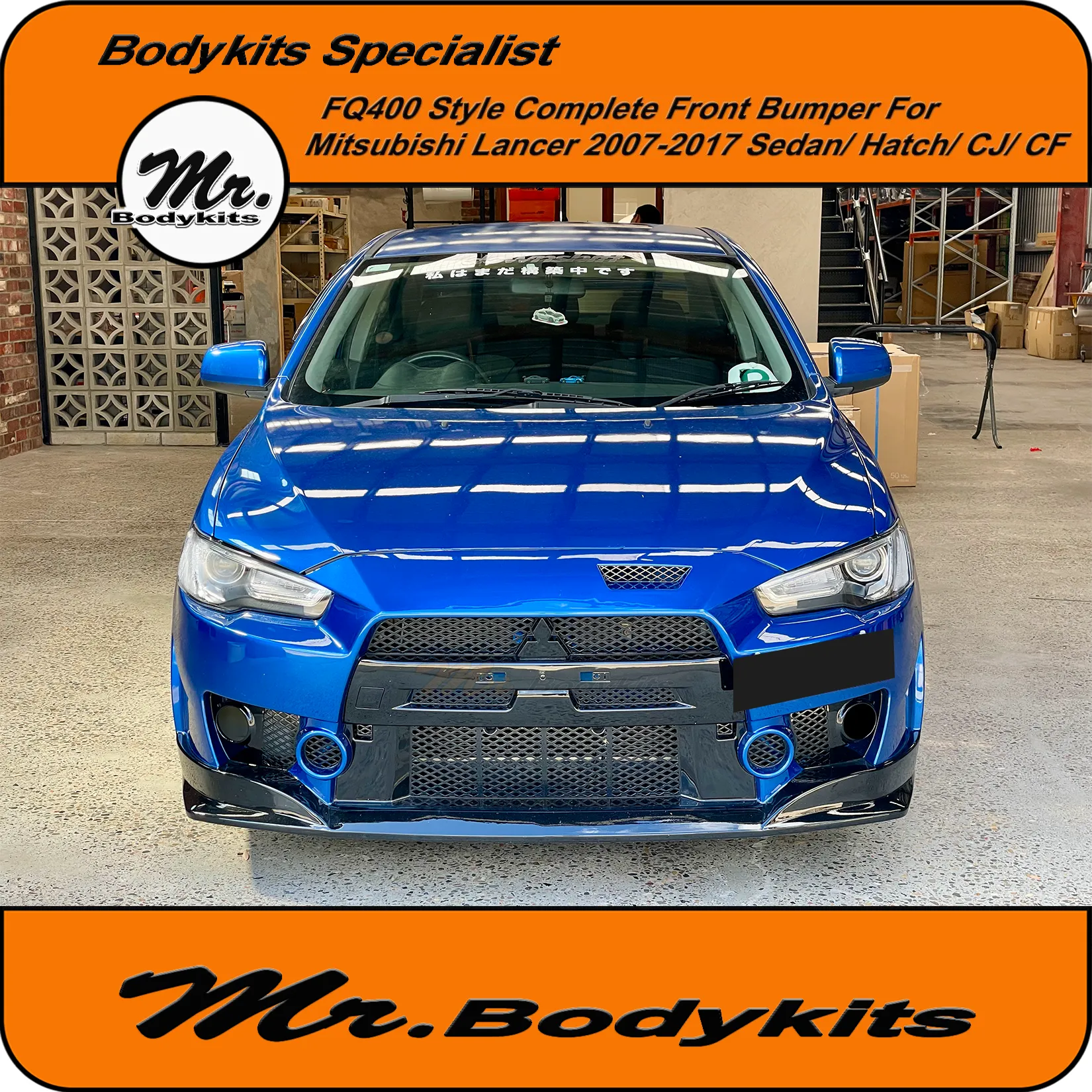FQ400 Style Front Bumper Bar For Mitsubishi Lancer CJ CF Sedan/ Hatch 07-17 by Mr Bodykits
