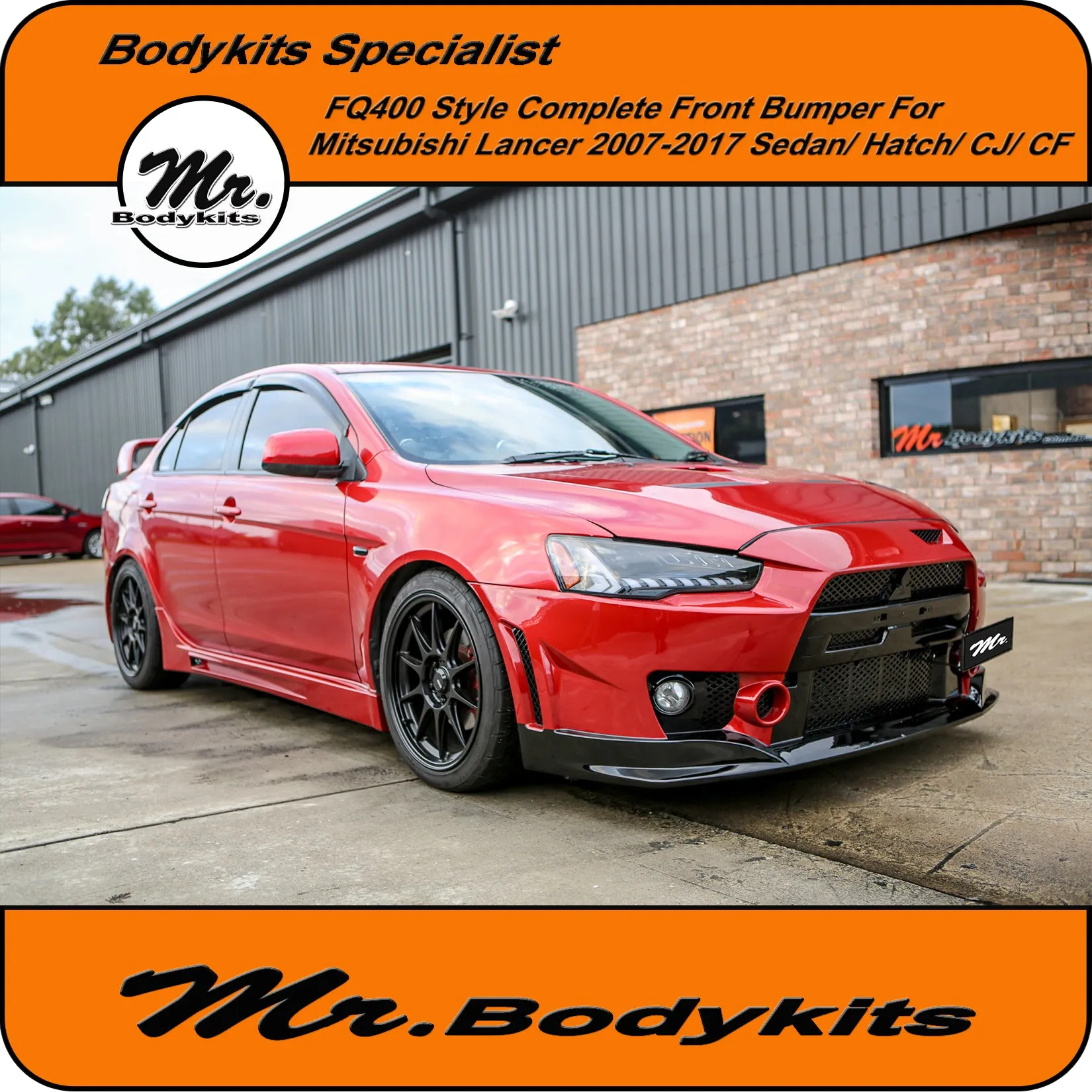 FQ400 Style Front Bumper Bar For Mitsubishi Lancer CJ CF Sedan/ Hatch 07-17 by Mr Bodykits