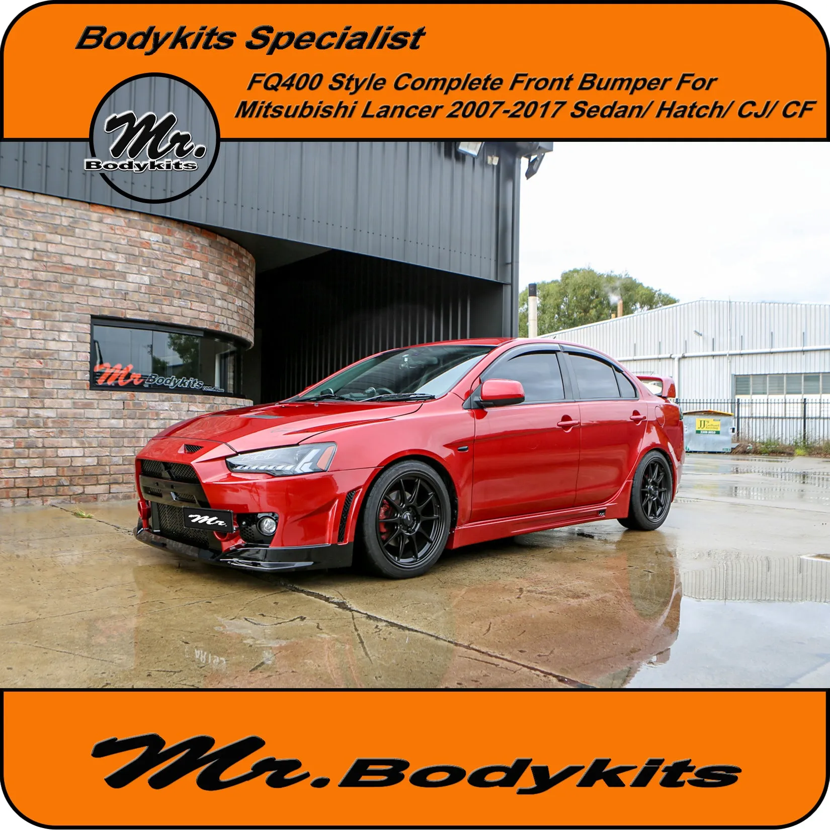FQ400 Style Front Bumper Bar For Mitsubishi Lancer CJ CF Sedan/ Hatch 07-17 by Mr Bodykits