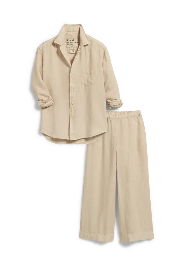 Frank & Eileen - Tuscany Linen Getaway Set - Biscuit