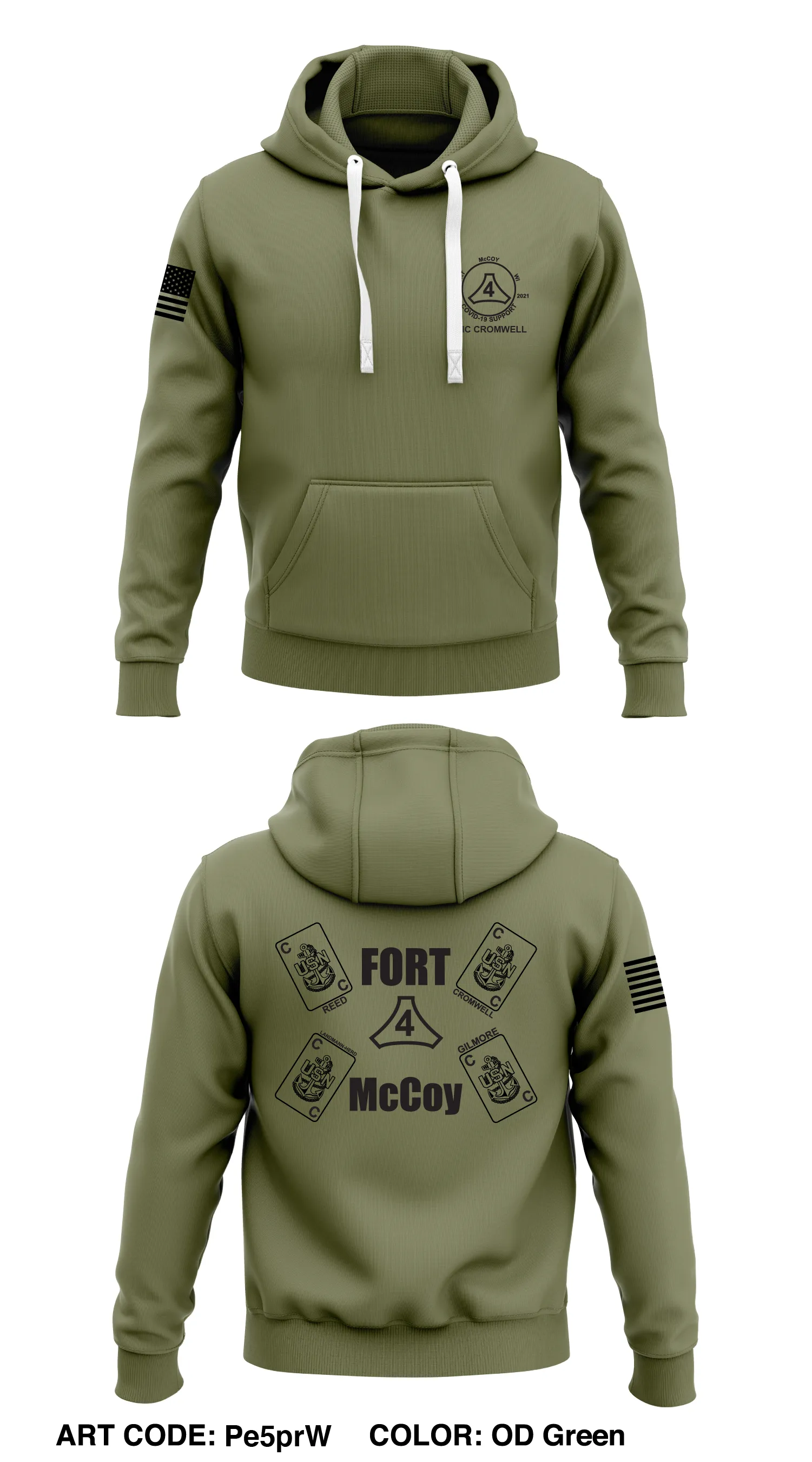 FT McCoy RTC Covid-19 Medical Support Store 1  Core Men's Hooded Performance Sweatshirt - Pe5prW