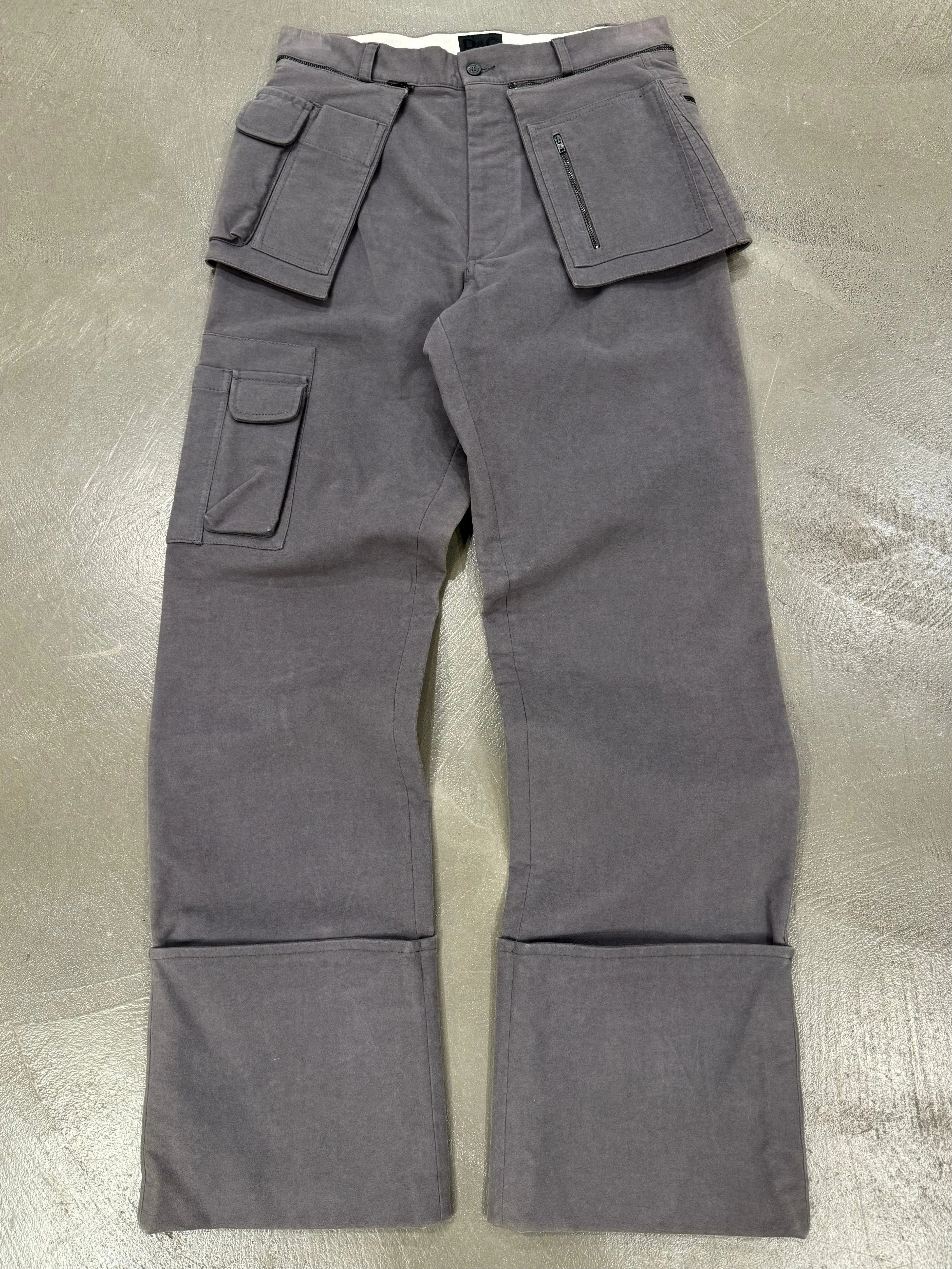 F/W 2001 Dolce & Gabbana waist bag moleskin pants