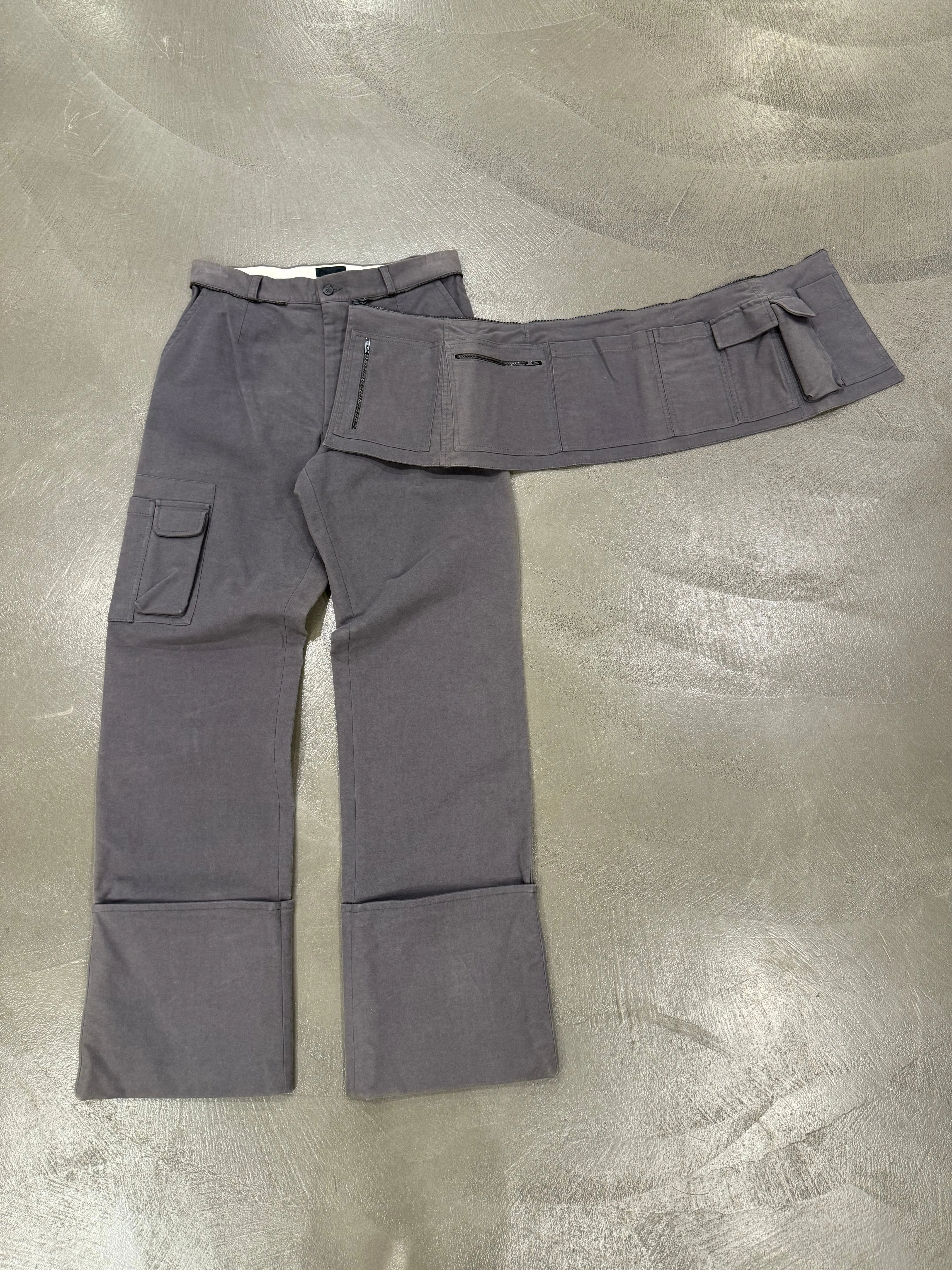 F/W 2001 Dolce & Gabbana waist bag moleskin pants