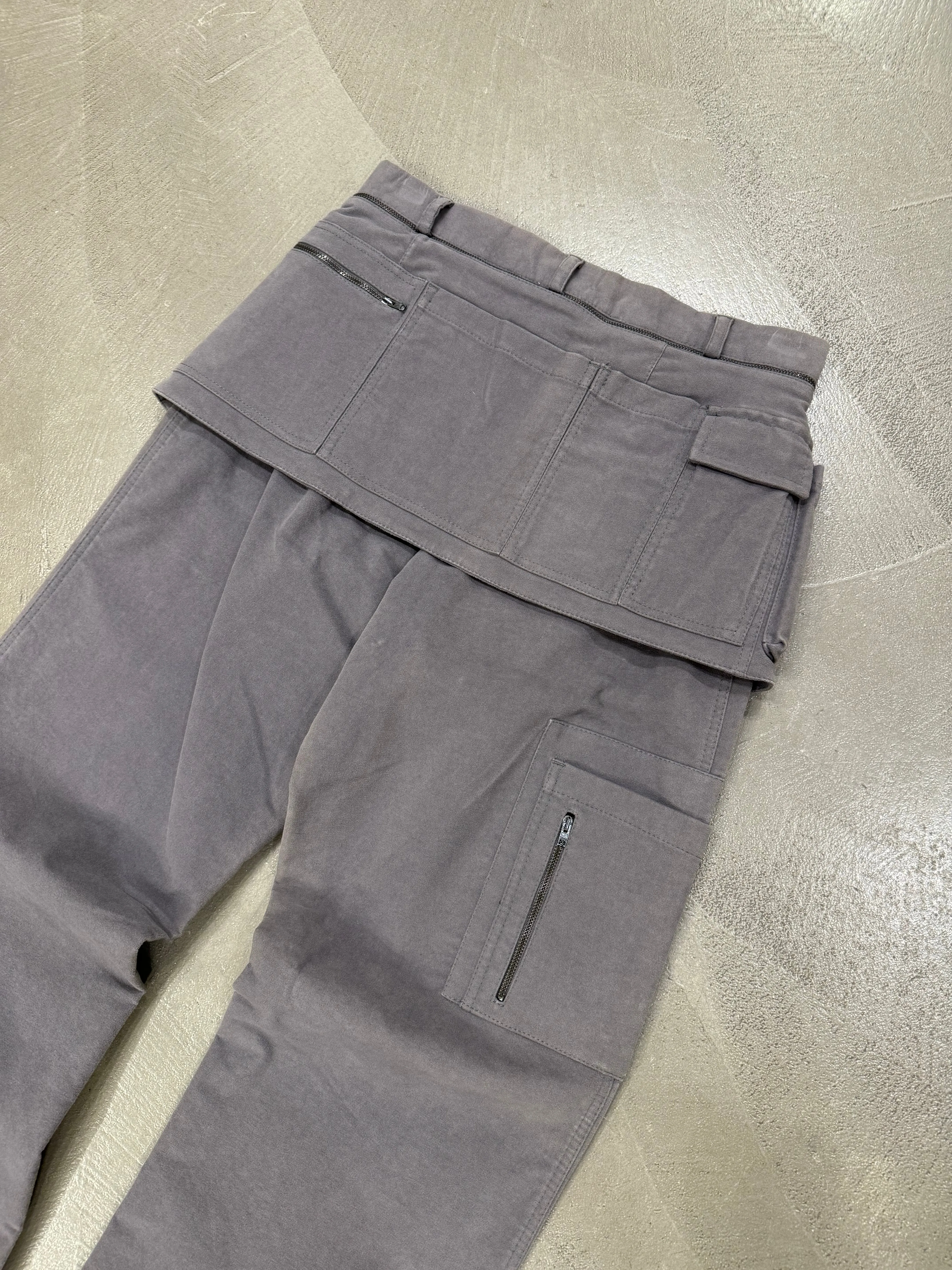 F/W 2001 Dolce & Gabbana waist bag moleskin pants