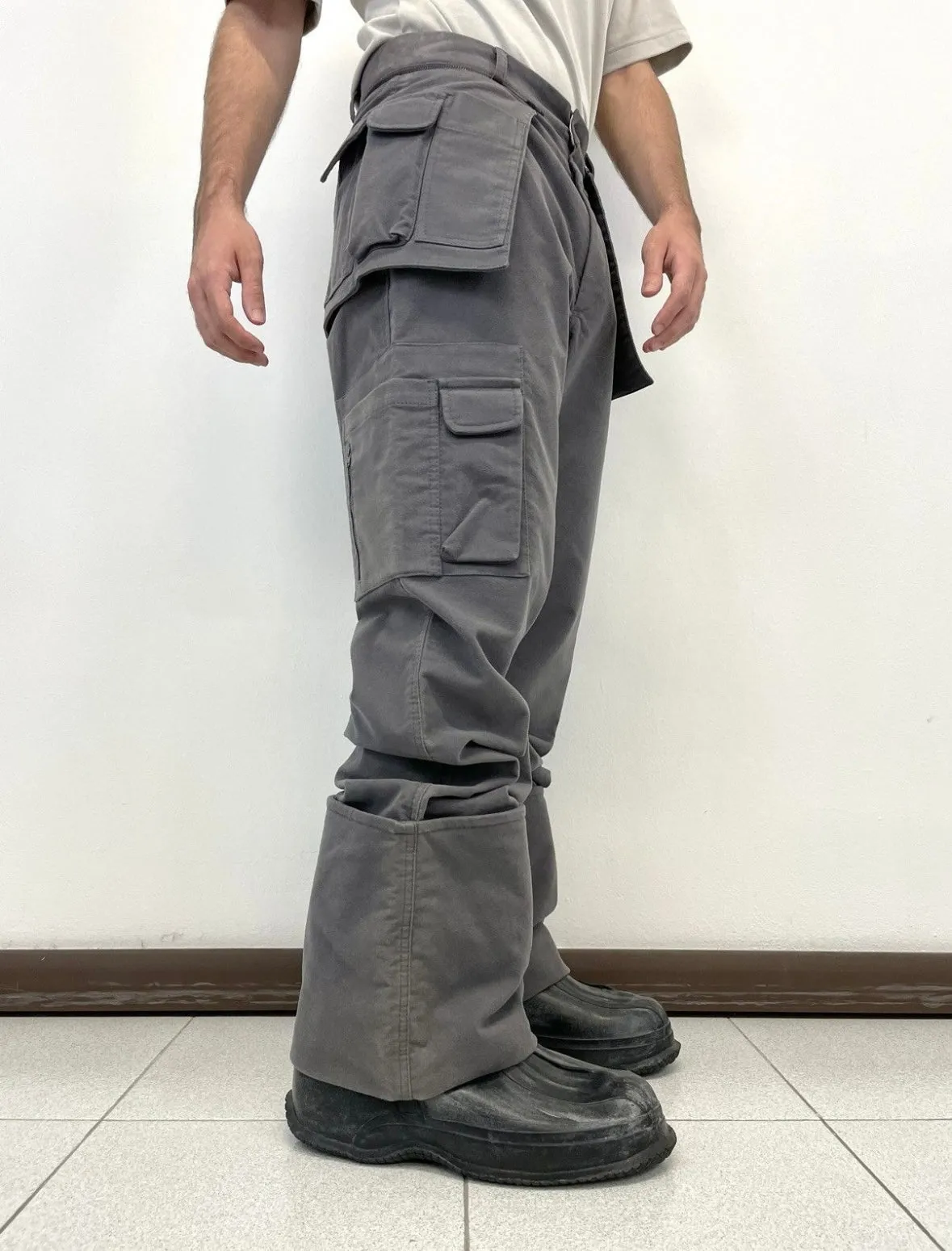 F/W 2001 Dolce & Gabbana waist bag moleskin pants