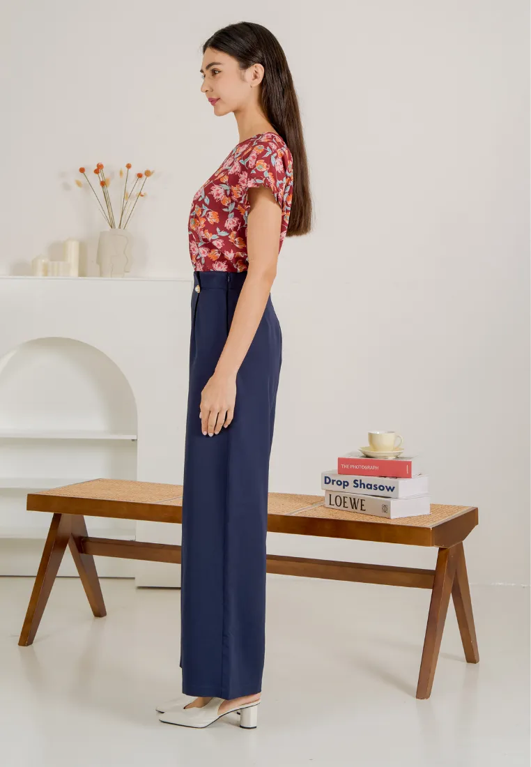 Galileo Pearl Embellished Wide Leg Pants