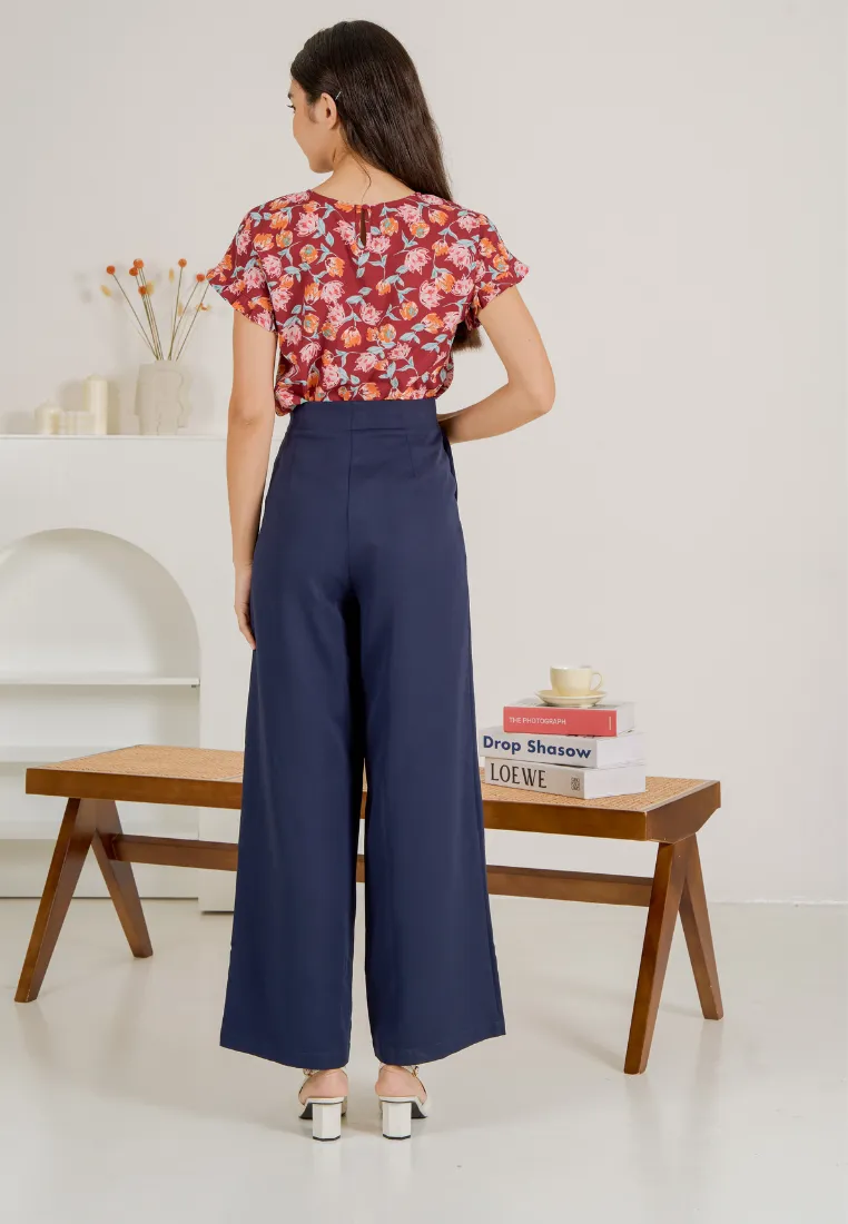 Galileo Pearl Embellished Wide Leg Pants