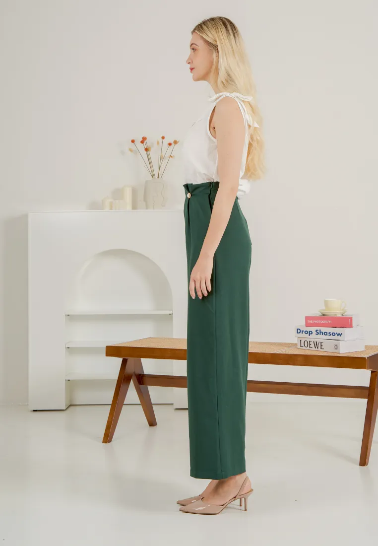 Galileo Pearl Embellished Wide Leg Pants